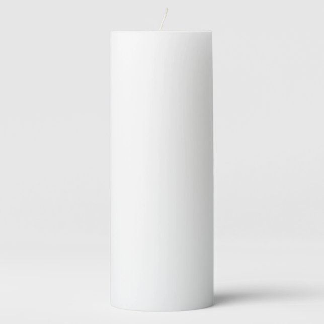 Elegant 3" x 8" Pillar Candle – Customizable (Front)
