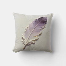Elegant 3D Oil Painting Purple Gradient Feather Th