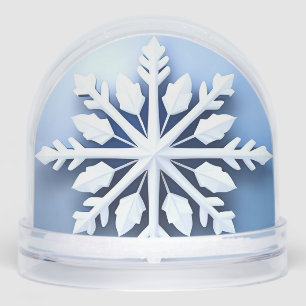 Elegant 3d Snowflake Design Snow Globe