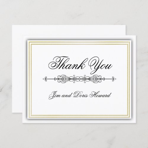 Elegant 3D Thank You Card