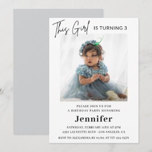 Elegant 3rd birthday invitations Photo Modern