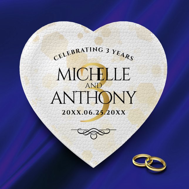 Elegant 3rd Leather Wedding Anniversary Paperweight (Elegant 3rd Leather Wedding Anniversary Paperweight Cover Photo. )