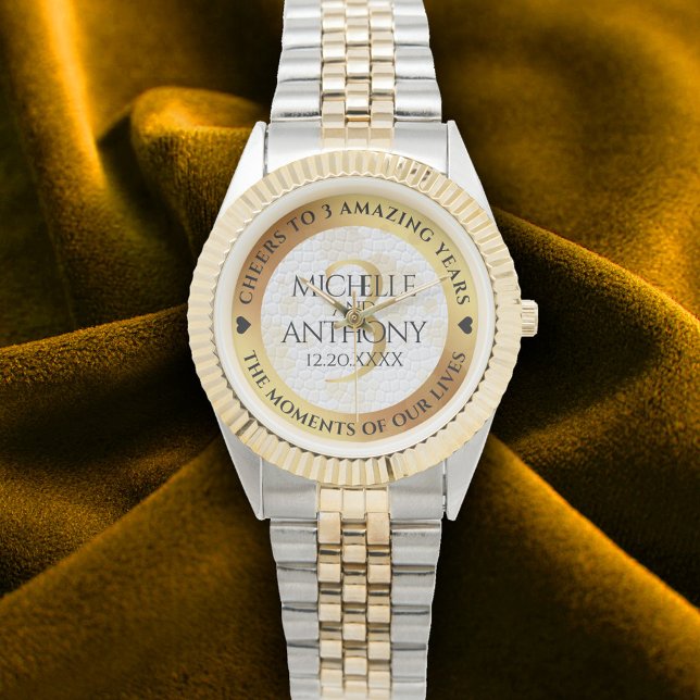 Elegant 3rd Leather Wedding Anniversary Watch (Elegant 3rd Leather Wedding Anniversary Wristwatch Cover Photo)