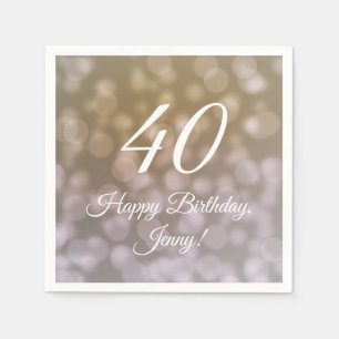 Elegant 40th Birthday Napkins For Her