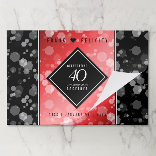 Elegant 40th Ruby Wedding Anniversary Celebration Paper Pad