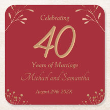 Elegant 40th Ruby Wedding Party
