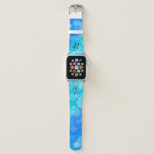 Elegant 41st Blue Topaz Wedding Anniversary Apple Watch Band