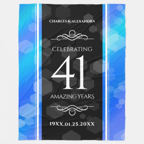 Elegant 41st Blue Topaz Wedding Anniversary