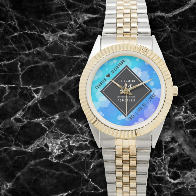 Elegant 41st Blue Topaz Wedding Anniversary Watch (Creator Uploaded)