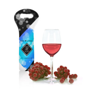 Elegant 41st Blue Topaz Wedding Anniversary Wine Bag