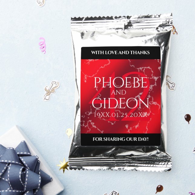 Elegant 42nd Jasper Wedding Anniversary Coffee Drink Mix (Packets)