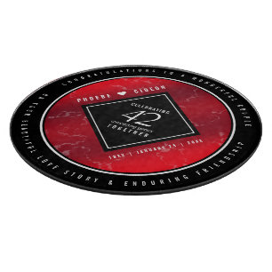Elegant 42nd Jasper Wedding Anniversary Cutting Board