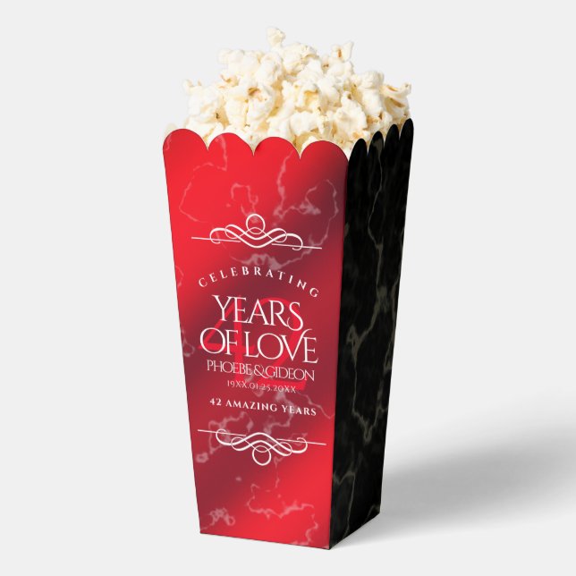 Elegant 42nd Jasper Wedding Anniversary Favor Boxes (Popped)