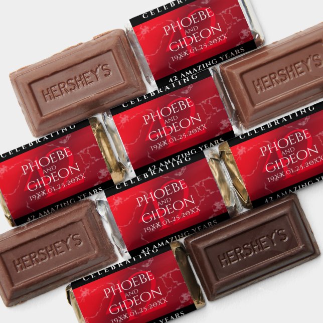 Elegant 42nd Jasper Wedding Anniversary Hershey's Miniatures (Assorted)