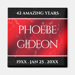 Elegant 42nd Jasper Wedding Anniversary Magnet