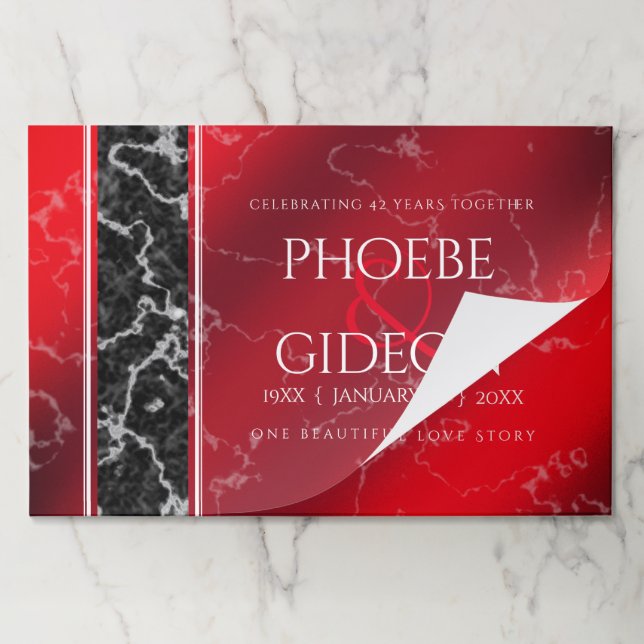 Elegant 42nd Jasper Wedding Anniversary Paper Pad (Folded)