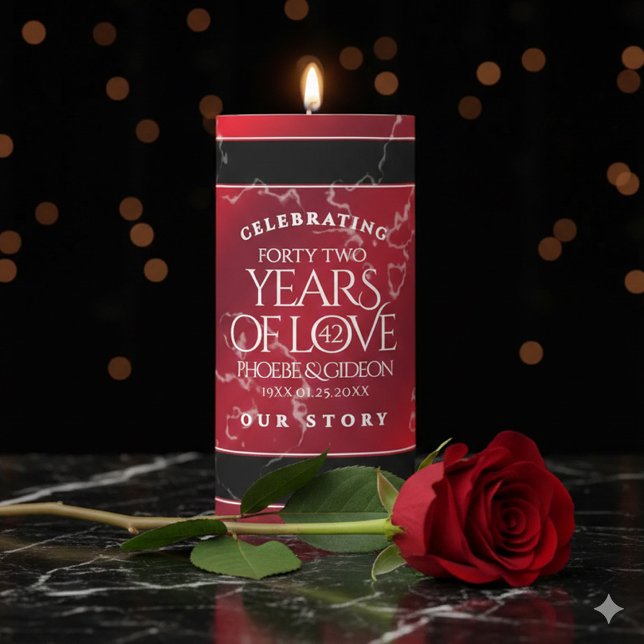 Elegant 42nd Jasper Wedding Anniversary Pillar Candle (Elegant 42nd Jasper Wedding Anniversary Pillar Candle Cover Photo)
