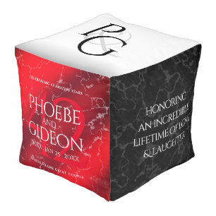 Elegant 42nd Jasper Wedding Anniversary Pouf