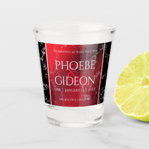 Elegant 42nd Jasper Wedding Anniversary Shot Glass