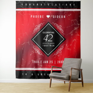 Elegant 42nd Jasper Wedding Anniversary Tapestry