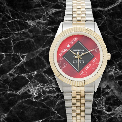 Elegant 42nd Jasper Wedding Anniversary Watch