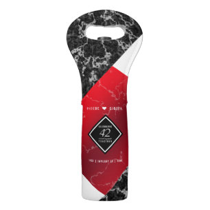 Elegant 42nd Jasper Wedding Anniversary Wine Bag