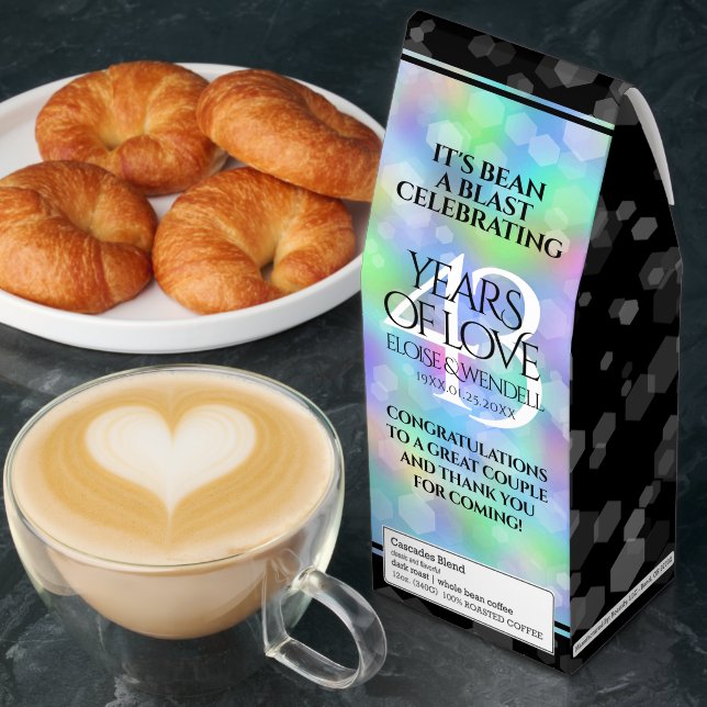 Elegant 43rd Opal Wedding Anniversary Celebration Roasted Coffee (Breakfast)