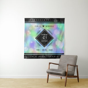 Elegant 43rd Opal Wedding Anniversary Celebration Tapestry