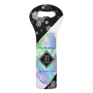 Elegant 43rd Opal Wedding Anniversary Celebration Wine Bag