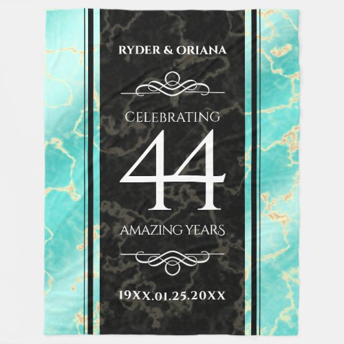 Elegant 44th Turquoise Wedding Anniversary