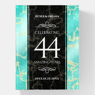 Elegant 44th Turquoise Wedding Anniversary Paperweight