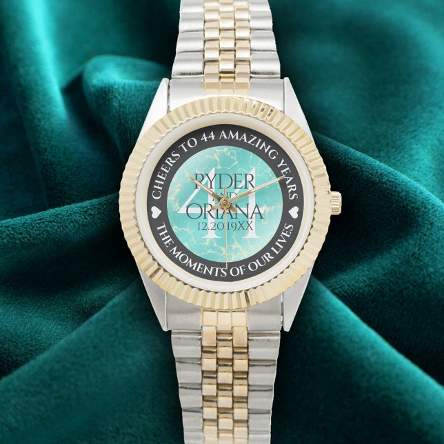 Elegant 44th Turquoise Wedding Anniversary Watch (Elegant 44th Turquoise Wedding Anniversary Wristwatch Cover Photo)