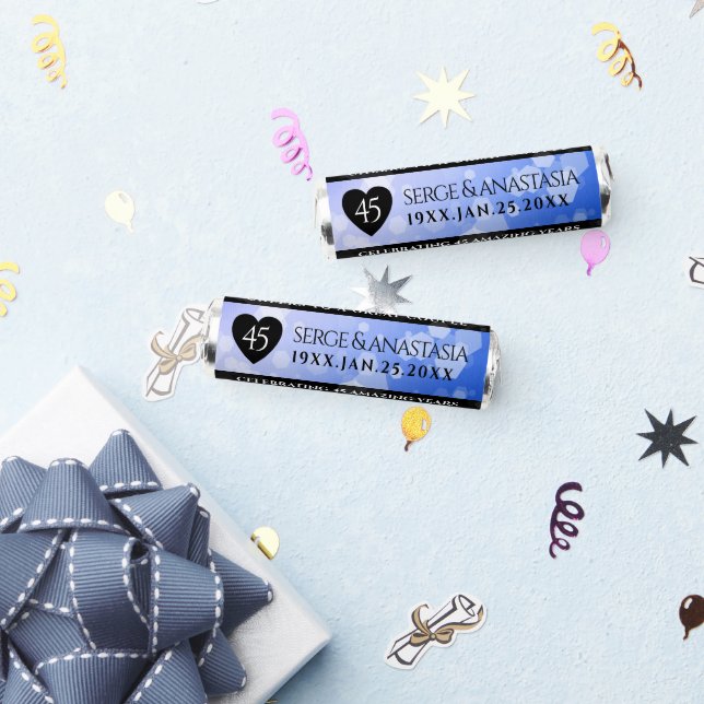 Elegant 45th Sapphire Wedding Anniversary Breath Savers® Mints (Party)