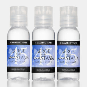 Elegant 45th Sapphire Wedding Anniversary Hand Sanitizer