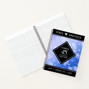 Elegant 45th Sapphire Wedding Anniversary Notebook