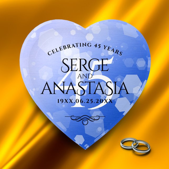 Elegant 45th Sapphire Wedding Anniversary Paperweight (Creator Uploaded)