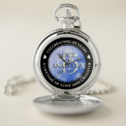 Elegant 45th Sapphire Wedding Anniversary Pocket Watch at Zazzle