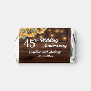 Elegant 45th Wedding Anniversary String Lights Hershey's Miniatures