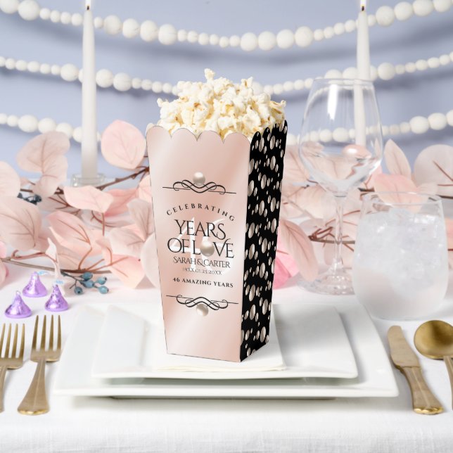 Elegant 46th Pearl Wedding Anniversary Celebration Favor Boxes (Wedding)