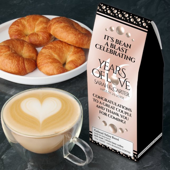 Elegant 46th Pearl Wedding Anniversary Celebration Roasted Coffee (Breakfast)