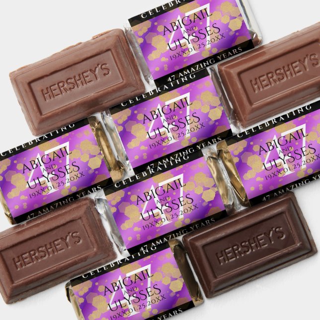 Elegant 47th Amethyst Wedding Anniversary Hershey's Miniatures (Assorted)