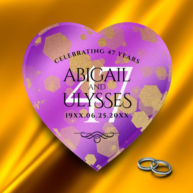 Elegant 47th Amethyst Wedding Anniversary Paperweight (Creator Uploaded)