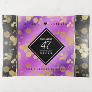 Elegant 47th Amethyst Wedding Anniversary Trinket Tray