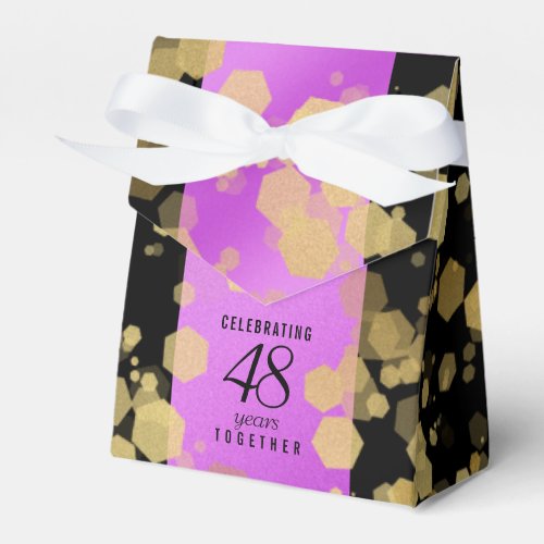 Elegant 48th Amethyst Wedding Anniversary Favor Boxes