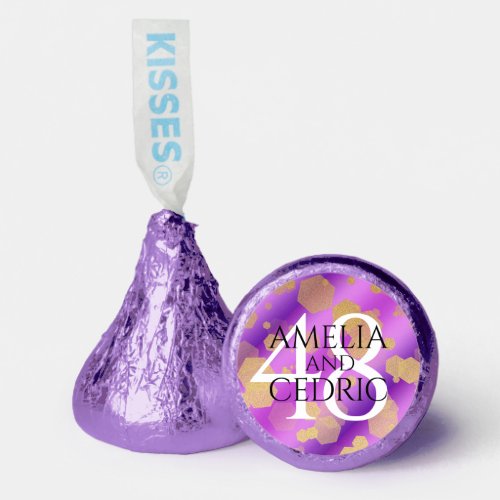 Elegant 48th Amethyst Wedding Anniversary Hersheys Kisses