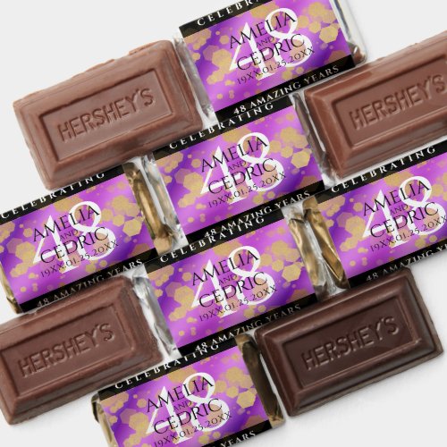 Elegant 48th Amethyst Wedding Anniversary Hersheys Miniatures