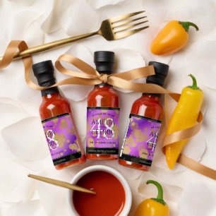 Elegant 48th Amethyst Wedding Anniversary Hot Sauces