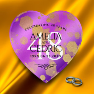 Elegant 48th Amethyst Wedding Anniversary Paperweight