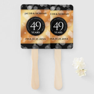 Elegant 49th Copper Wedding Anniversary Hand Fan