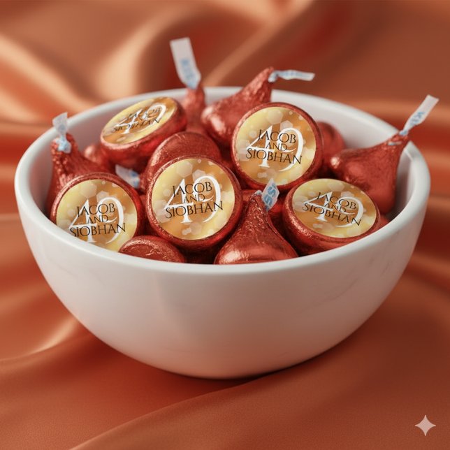 Elegant 49th Copper Wedding Anniversary Hershey®'s Kisses® (Elegant 49th Copper Wedding Anniversary Hershey's Kisses Cover Photo)